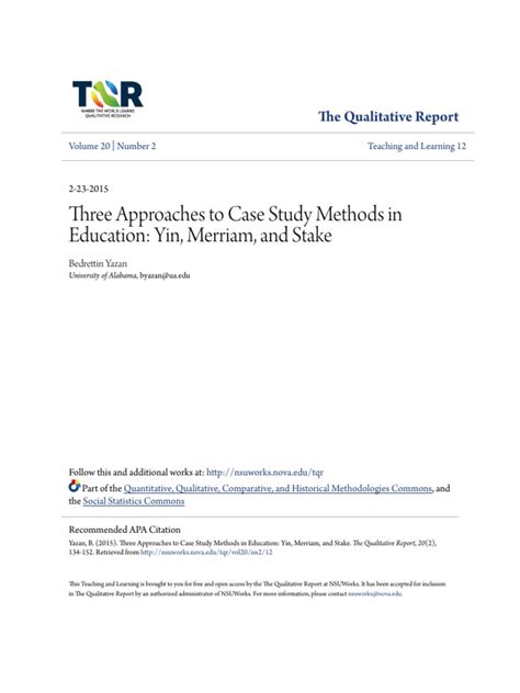 (PDF) Three Approaches to Case Study Methods in.